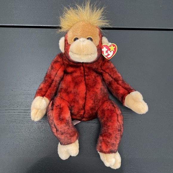 TY Beanie Buddy (Beanie Baby XL Friend!) “Schweetheart” the Monkey - 1999 - Picture 10 of 13